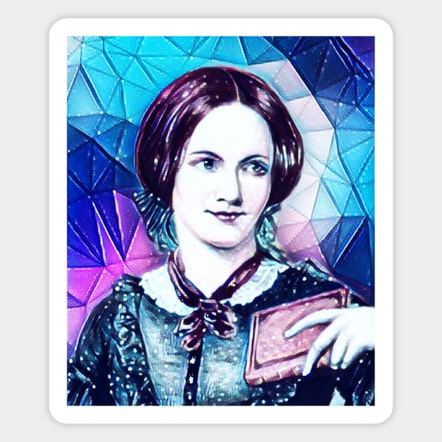 Charlotte Bronte Snowy Portrait | Charlotte Brontë Artwork 6 Magnet by JustLit